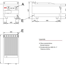 Fry top electric cu suprafață striată, Jemi - Img 3