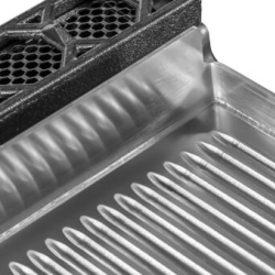 Fry top electric cu suprafață striată și suport neutru, Jemi - Img 4