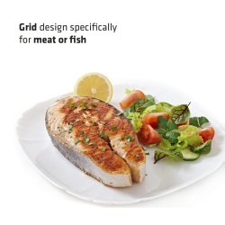 Grătar Grill electric cu placă 1/3 striată și 2/3 netedă cu suport deschis, Desco - Img 6