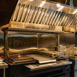 Grătar profesional Barbeque pentru Steak pe cărbuni, 1450x820x970 mm - Img 9