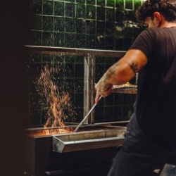 Grătar robata, shashlik sau frigărui 1570x410x780 h mm - Img 5