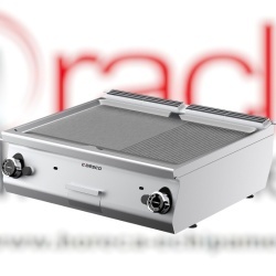 Grill dublu pe gaz cu placă netedă/striată, de banc Desco