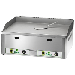 Grill fry-top pe gaz suprafață netedă dublă, Fimar - Img 2