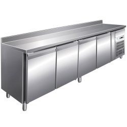 Masă frigorifică cu 4 uși și rebord, 2230x600x860 mm, Forcar - Img 3