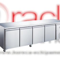 Masă frigorifică de lucru cu 4 uși, inox 223 cm, Maxima