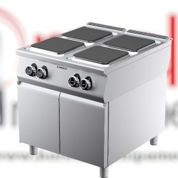 Mașină de gătit electrică cu 4 plite pătrate și dulap neutru, Desco Italia