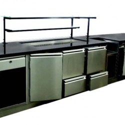 Mobilier neutru pentru linie de servire, 4500x900x1370 mm - Img 2