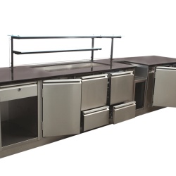 Mobilier neutru pentru linie de servire, 450x90x137 cm - Img 4