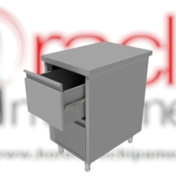 Modul neutru inox cu 2 sertare GN 1/1