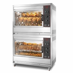 Rotisor pui ventilat electric, 8 țepușe, 40/48 pui, mobil CB Italia - Img 3