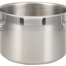 Semioala  inox cu capac si fund triplucapsulat, 2,1 lt