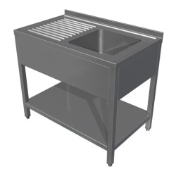 Spălător ECO cu 1 cuvă, picurător stanga, 1200x700x850h mm