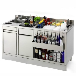 Stație bar de cocktail varianta medie, 1600x700x900h mm