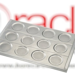 Tavă din aluminiu perforat pentru 12 chifle burger, 600x400 mm, Magorex