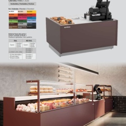 Tejghea casă de marcat cafenea/cofetărie/patiserie/magazin 1250x690 mm Infrico - Img 3