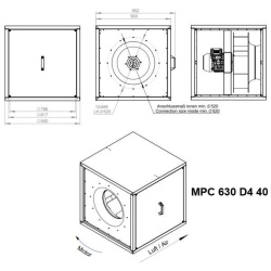 Ventilator de extracție, 17410 m3/h, Ruck MPC 630 D4 40 - Img 4
