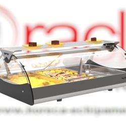 Vitrină caldă orizontală tip Bain-Marie MAXI SELF, 3 cuve GN 1/1, Sayl