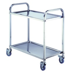 Cărucior cu 2 polițe, inox - Img 2