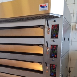 Cuptor electric panificație cu 4 vetre (4 tăvi 60x40/vatră), hotă și suport - Img 7