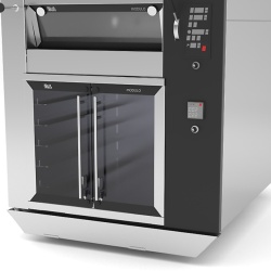 Cuptor electric panificație patiserie cu 2 vetre h24 cm (6 tăvi pe vatră), hotă și dospitor - Img 8