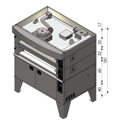 Cuptor electric pentru panificație cu 2 vetre, hotă și suport - Img 4