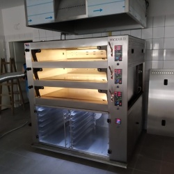 Cuptor electric pentru panificație cu 3 vetre, hotă și dospitor - Img 15