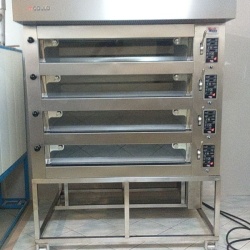 Cuptor electric pentru panificație cu 4 vetre, (8 tăvi 60x40/vatră), hotă și suport - Img 8