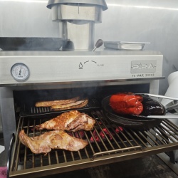 Cuptor pentru steak pe cărbuni, deschidere verticală, Pira 70 Silver SD - Img 3