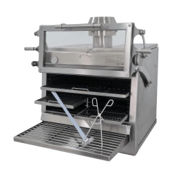 Cuptor pentru steak pe cărbuni, deschidere verticală, Pira 90 Silver ED - Img 12
