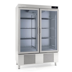 Dulap de congelare din inox și 2 uși de sticlă, 1110 litri - Img 2