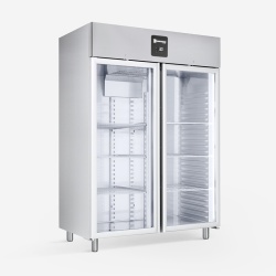Dulap frigorific dublu, din inox, uși de sticlă Express, 1323 litri, 48xGN 2/1 - Img 5