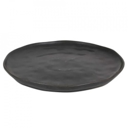 Farfurie de prezentare neagră Fine Dining 26x2 cm, charger plate set de 6 bucăți, Sucro PuraSangre - Img 3