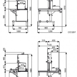 Fierăstrău pentru oase, 3200 mm cu masă culisantă, Minerva - Img 2