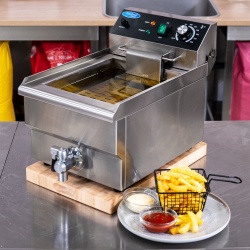 Friteuză electrică 10 litri cu robinet, Maxima - Img 2
