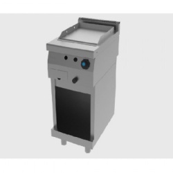 Fry top pe gaz , cu suport deschis si suprafata neteda, 400x600 mm