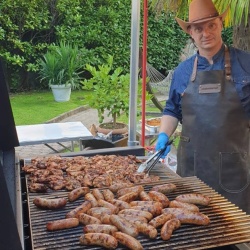 Grătar profesional Barbeque pentru Steak pe cărbuni, 1455x820x930 mm - Img 8