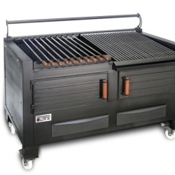 Gratar profesional barbeque pentru steak pe carbuni, 1455X820X930 mm - Img 5