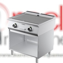 Grill dublu pe gaz cu placă netedă și suport deschis, Desco Italia