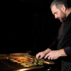 Grill simplu pe gaz, cu placă netedă, dulap neutru deschis, Desco Italia - Img 3