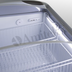 Ladă frigorifică cu geam de sticlă, 300 L, 0+8°C/≤-18°C, Amitek - Img 3