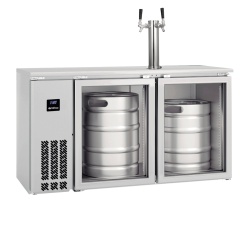 Masă frigorifică bar cu 2 uși de sticlă, 362 litri, 1543x877 mm, Infrico - Img 5