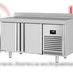 Masă frigorifică cu 2 uși și rebord, 1468x700 mm Infrico