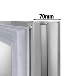 Masă frigorifică cu 4 uși de sticlă 2452x700x850 mm, Infrico - Img 6
