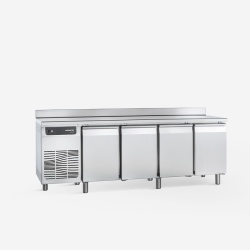 Masă frigorifică cu 4 usi și rebord, 2280x700x950 mm Gastronorm, Samaref - Img 3