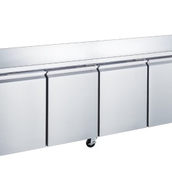 Masă frigorifică de lucru cu 4 uși, inox 223 cm, Maxima - Img 2