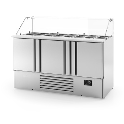 Masă frigorifică pentru pizza/salate 1460x700x865 mm, 355L, Infrico Spania - Img 7