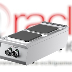 Mașină de gătit electrică cu 2 plite pătrate, Desco Italia