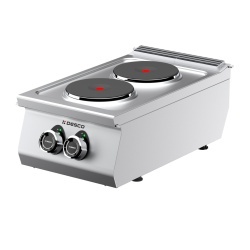Mașină de gătit electrică de banc cu 2 plite rotunde, Desco Italia - Img 2