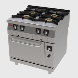 Mașină de gătit pe gaz cu 4 arzătoare și cuptor, Jemi - Img 2