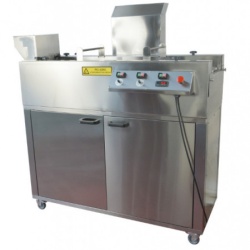 Mașină tip bandă pentru prăjire (friteuză), blansare sau fierbere, pe gaz, 150 L, bandă 440 mm - Img 2